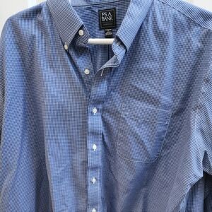 Jos. A. Bank Men's Blue Gingham Shirt